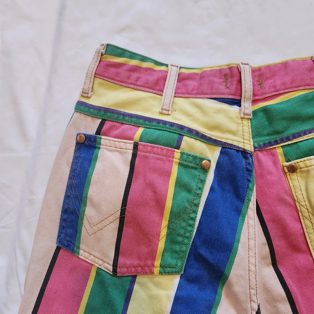 Wrangler Striped Wanderer High Rise Flare Jeans 28/32 622 - Picture 10 of 14